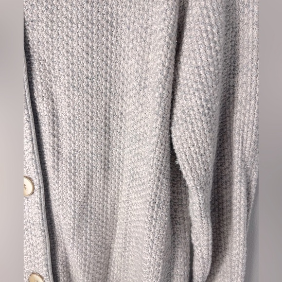 J.McLaughlin Nan Cardigan Sweater Textured Button Up Long Sleeve Fringe size M - Picture 7 of 9